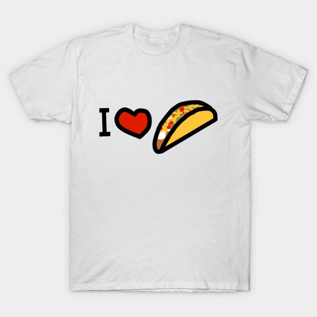 I Love a Taco T-Shirt by ellenhenryart